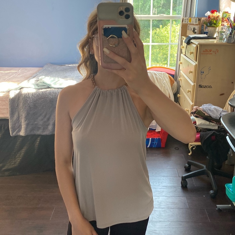 Tan fancy top